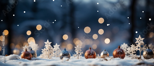 Blurred bokeh light background, Christmas and New Year holidays background © duyina1990
