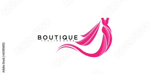 boutique logo design with a modern fashion concept