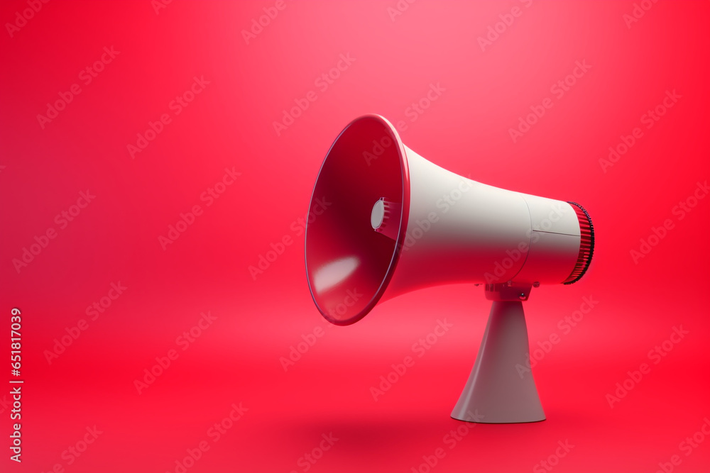 megaphone advertising concept with big copy space for text red background megaphone advertising concept with big copy space for text red background