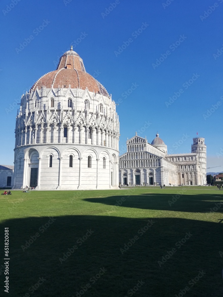 Pisa court and leaning tower city