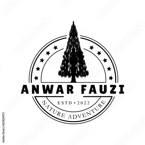 agriculture logo vector. oak tree logo