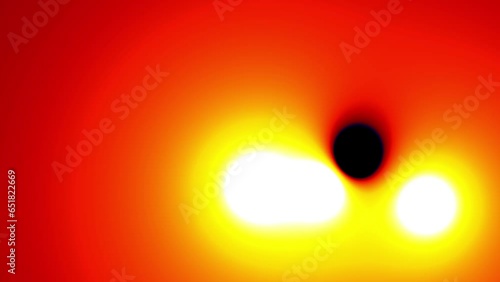 Black hole moving near stars representation, negative energy concept