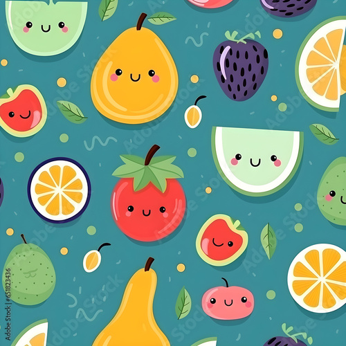 seamless background with fruits
