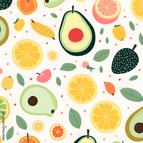 seamless background with fruit