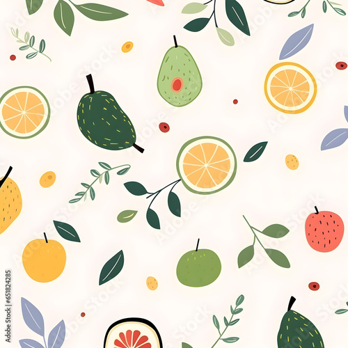 seamless background with fruits