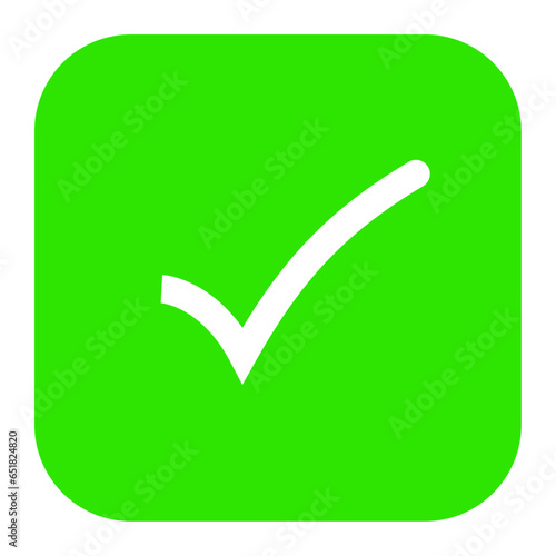 Check Mark Button icon vector