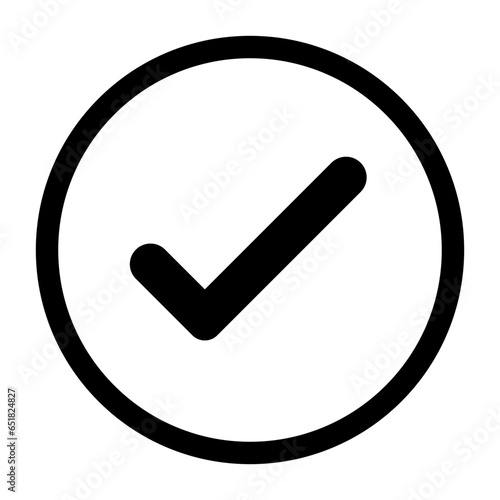 Check Mark Button icon vector
