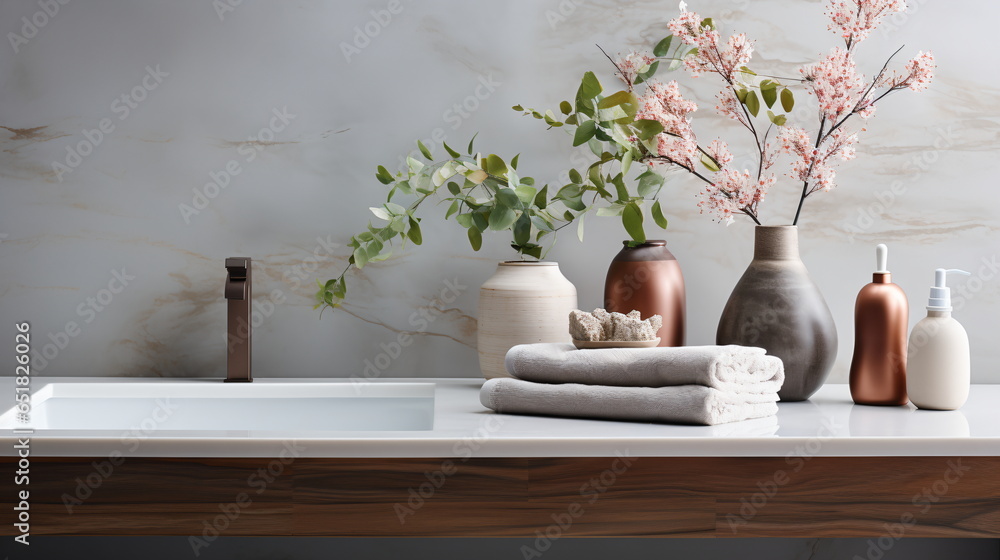 Modern toilet bowl in stylish bathroom interior Modern toilet bowl in stylish bathroom interior
