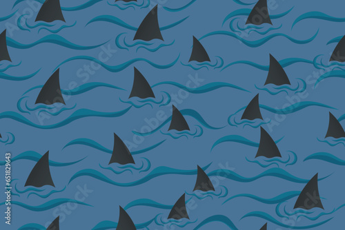 Seamless shark fin pattern eps 10
