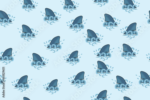 Seamless shark fin pattern eps 10
