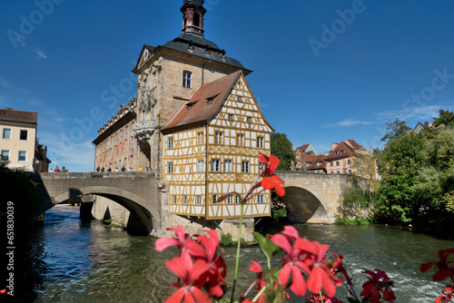 Bamberg, Germany, September 20th 2023: old town hall. Bamberg has one of the largest intact historic town centres in Germany