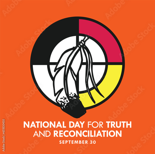 National Day for Truth and Reconciliation. Every Child Matters. Orange T-Shirt Day. 30th September. Vector Illustration.