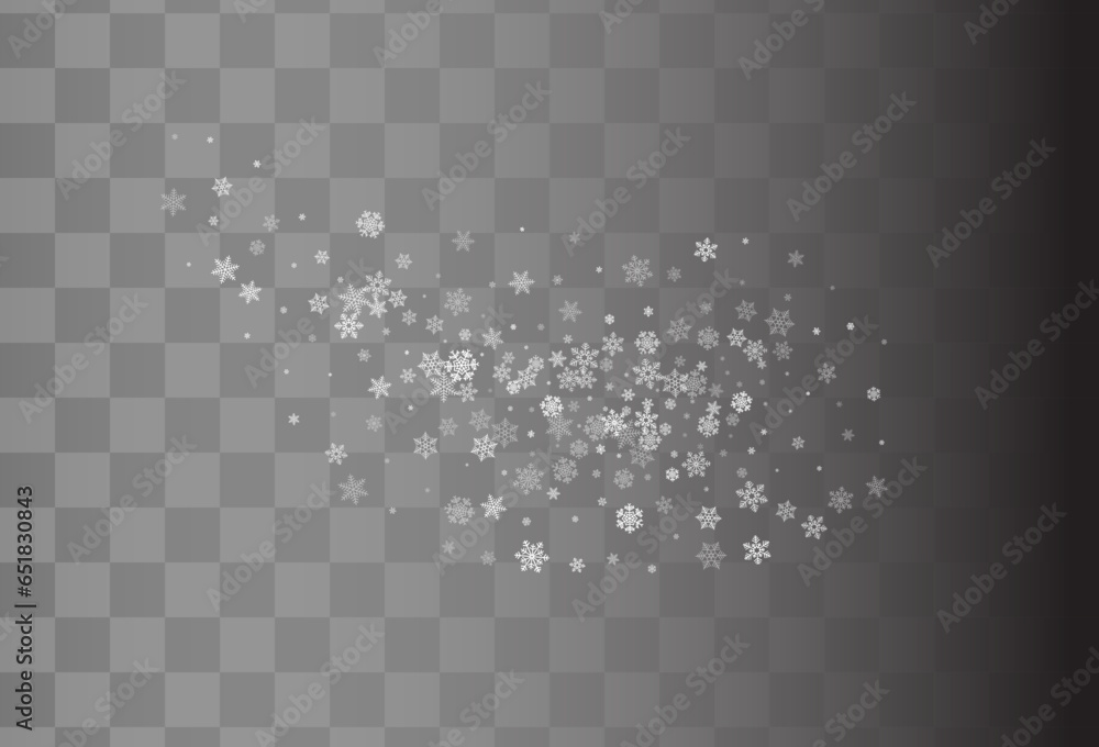 White Snowfall Vector Transparent Background. White Snowfall Vector Transparent Background.