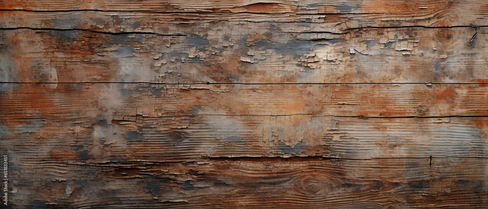 Fototapeta premium Texture of Old Rusty Wood, Generative AI
