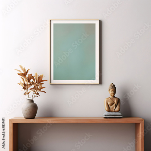 Blank frame template decoration with plant