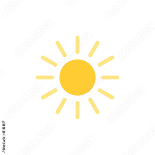 sun icon with sunlight 