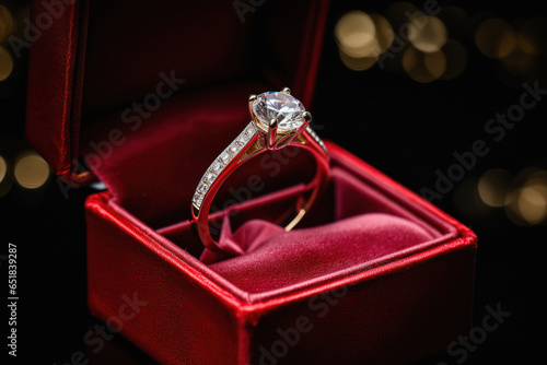 Beautiful diamond ring for engagement ceremony.