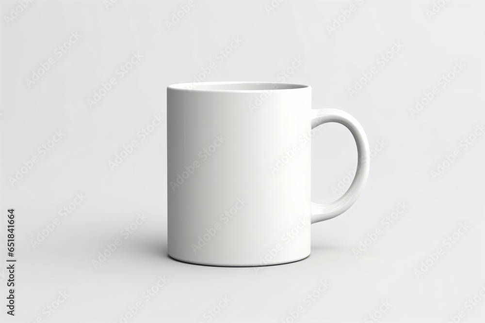 White mug isolated on a plain background White mug isolated on a plain background
