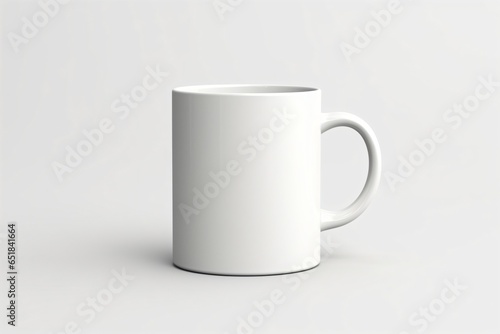 White mug isolated on a plain background