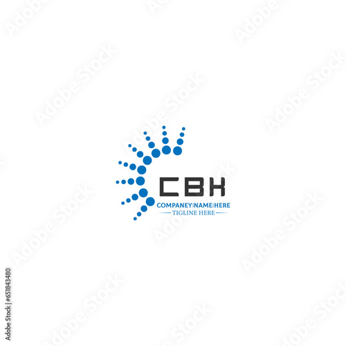 CBH letter logo design in 3 style. CBH polygon, circle, triangle, hexagon, flat and simple style with black and white color variation letter logo set in one artboard CBH logo, CBH.
