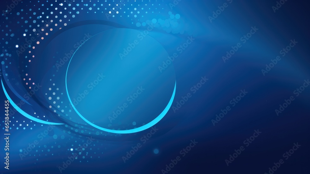 Blue long vector banner or background and various colors combined into smooth lines resembling long waves.