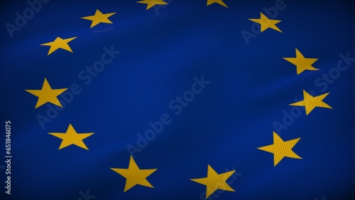 Europe Flag Reflection: Mirror of the Nation