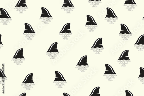 Seamless shark fin pattern eps 10
