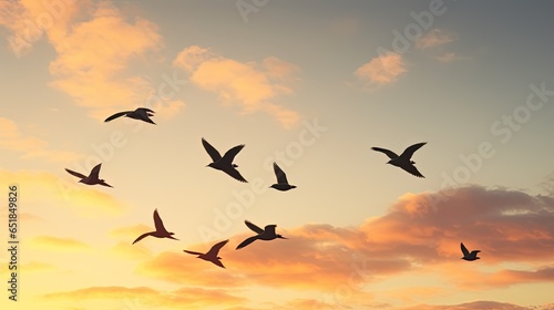 Birds Migrating in Formation © Creative Station