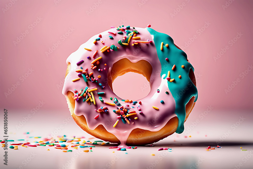 A Donut Gently Spinning in the Air