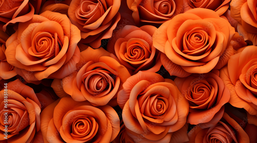 Fototapeta premium 敷き詰められたバラの花のテクスチャ素材