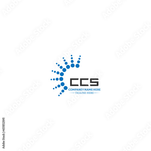 CCS letter logo design in 3 style. CCS polygon, circle, triangle, hexagon, flat and simple style with black and white color variation letter logo set in one artboard CCS logo, CCS.