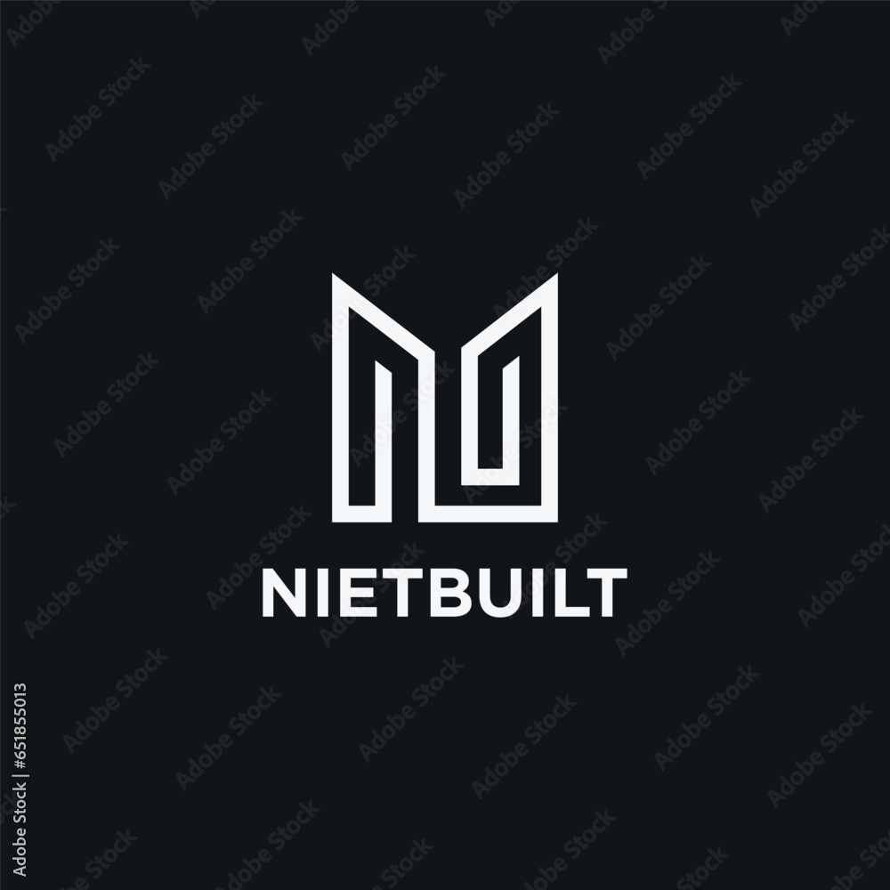 N latter real estate logo and icon N latter real estate logo and icon
