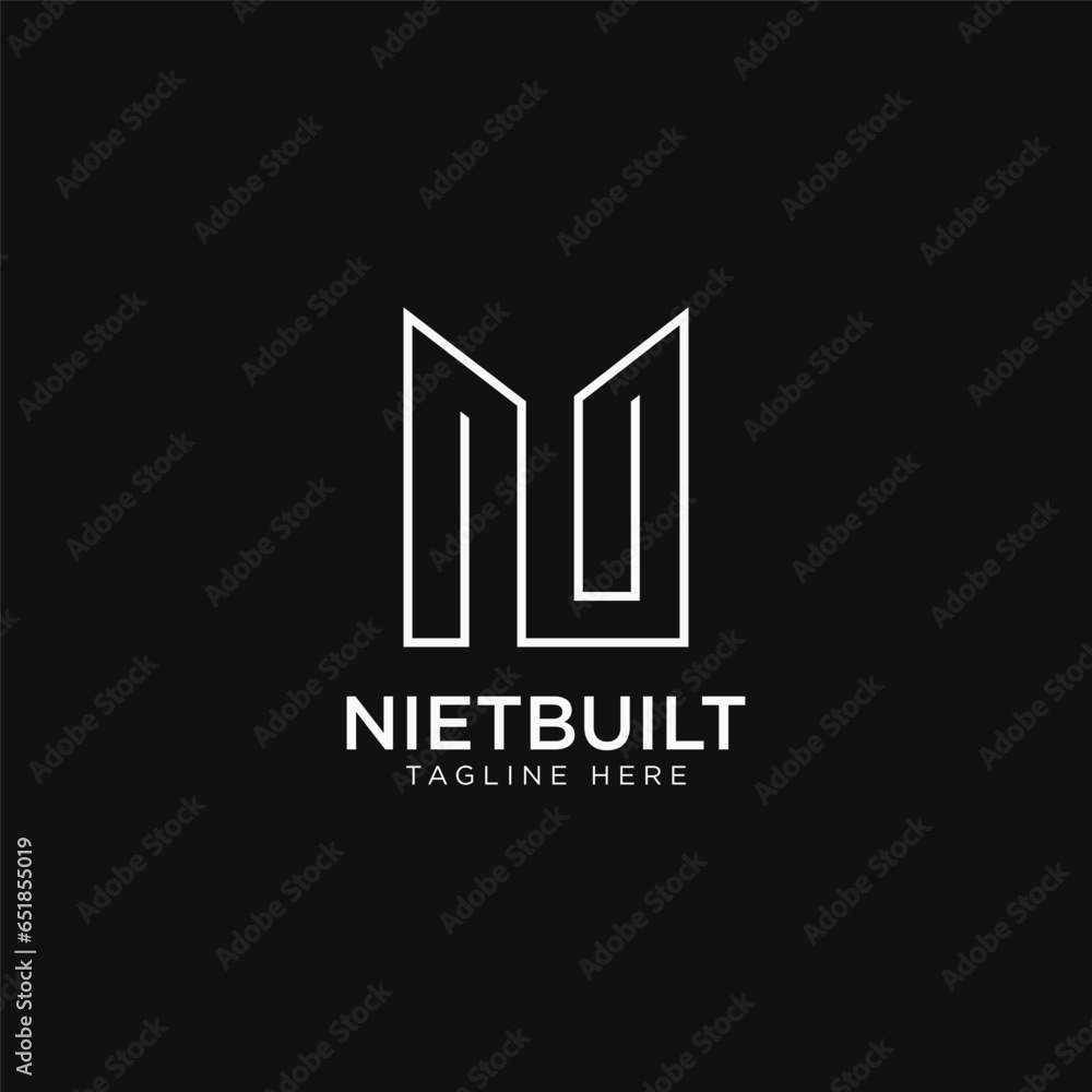 N latter real estate logo and icon N latter real estate logo and icon