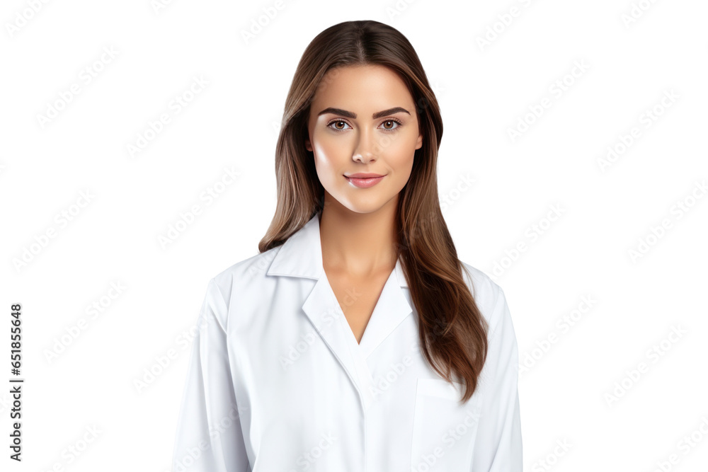 friendly doctor woman in medical uniform isolated on white transparent background for healthcare medicine usage friendly doctor woman in medical uniform isolated on white transparent background for healthcare medicine usage