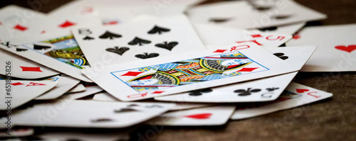Ace cards scattered on the table