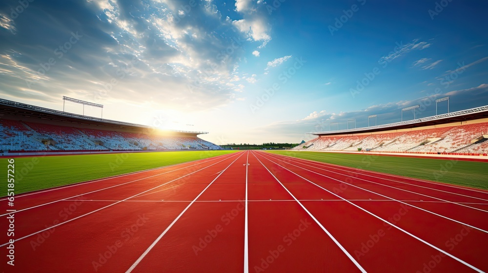 Running Track in Stadium