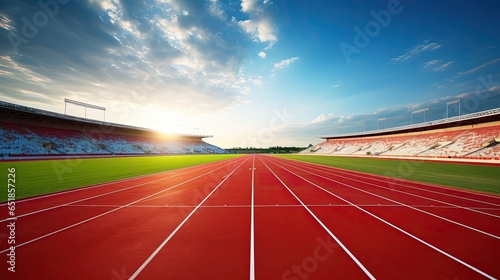 Running Track in Stadium