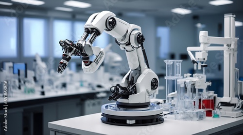 ロボットアーム、医療、研究、自動化｜robotic arm, medical, research, automation. Generative AI