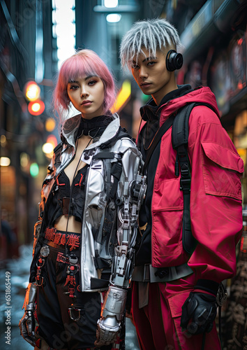 Neo Tokyo Cyberpunk Echoes Characters Generative AI