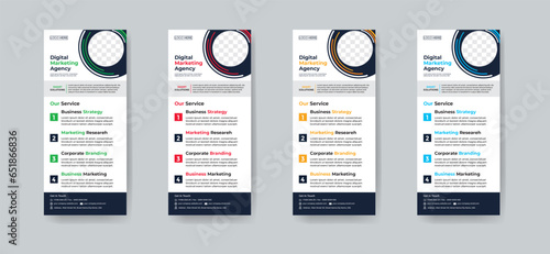 Modern creative corporate business dl flyer or rack card layout concept background flyer brochure cover template for grow up your business to the next level