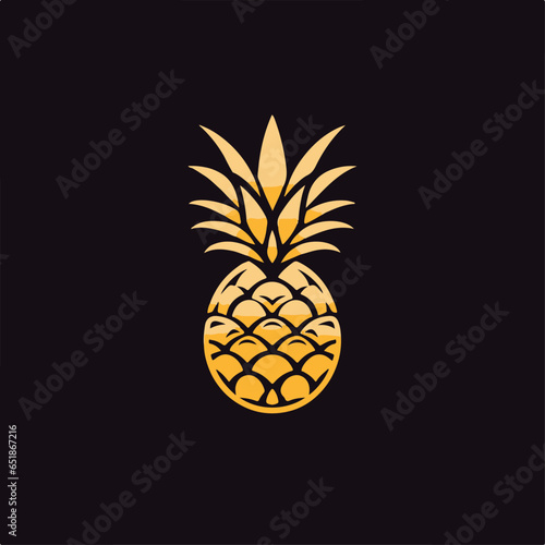 Pineapples in cartoon, doodle style. 2d vector illustration in logo, icon style. AI Generative