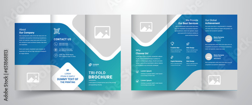 Modern and simple corporate business trifold brochure template layout design