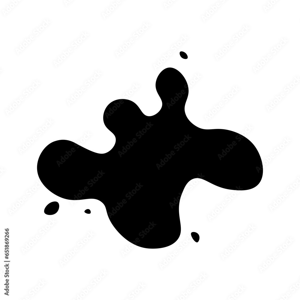 Black paint blots icon. Paint splash monochrome flat symbol. Vector illustration Black paint blots icon. Paint splash monochrome flat symbol. Vector illustration