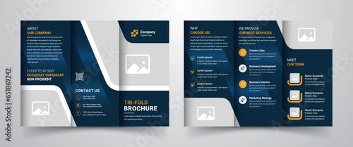 Company business promotional trifold brochure template