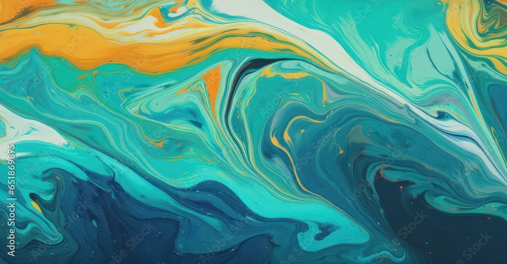Naklejka premium detailed texture of marbled paper in swirling colors, suitable as a vivid and artistic background