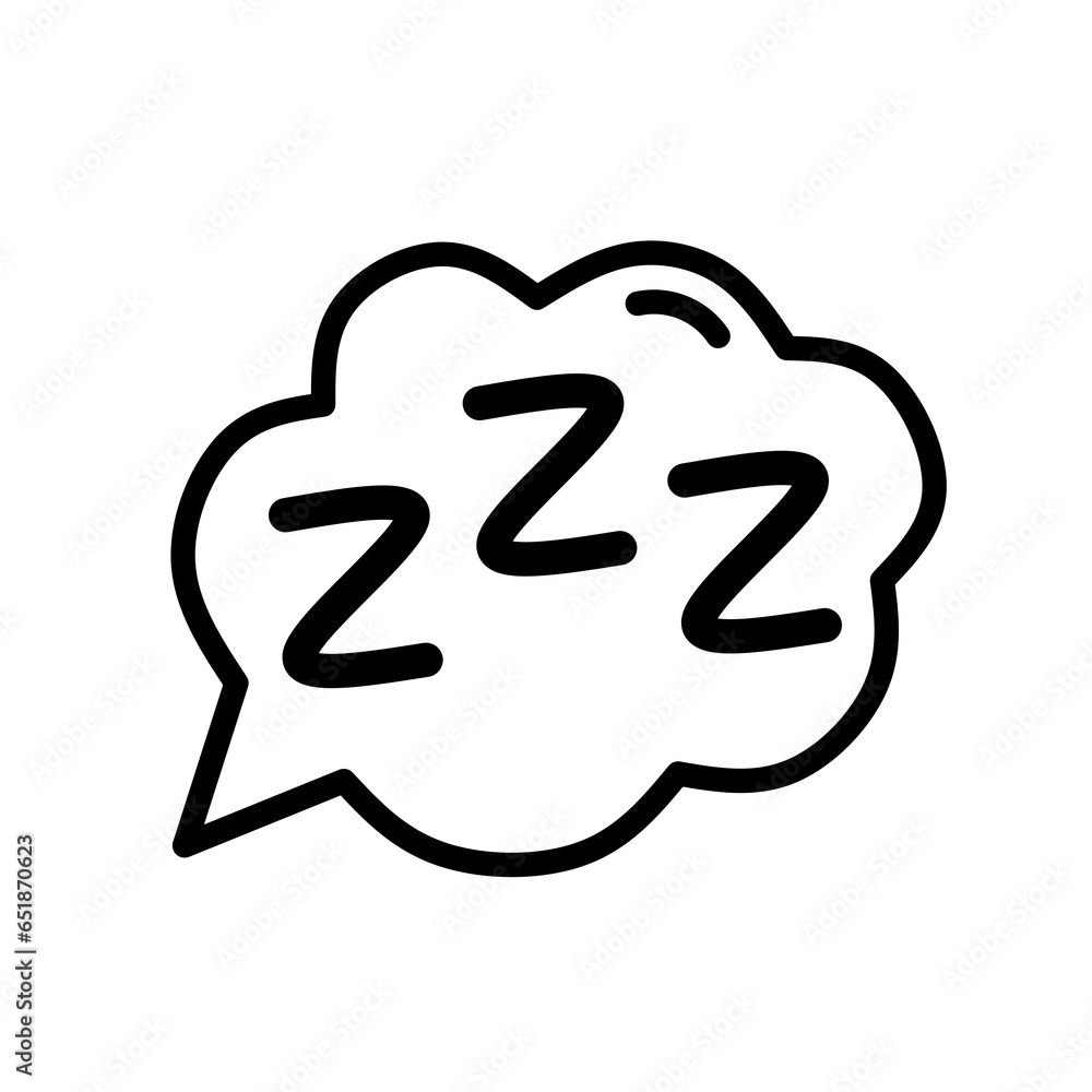 sleep icon vector with simple design.ZZZ icon