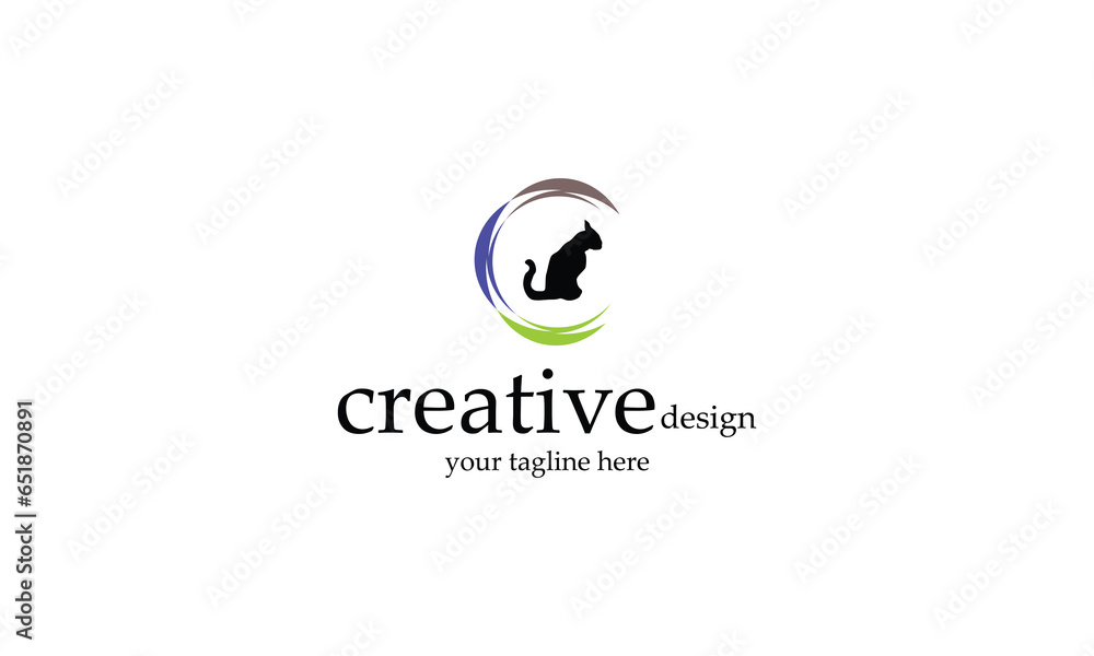 Fototapeta premium colorful gradient circle style creative design 