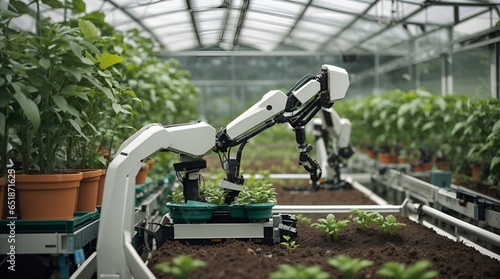 スマート農業、ロボットアーム｜smart agriculture, robot arm. Generative AI