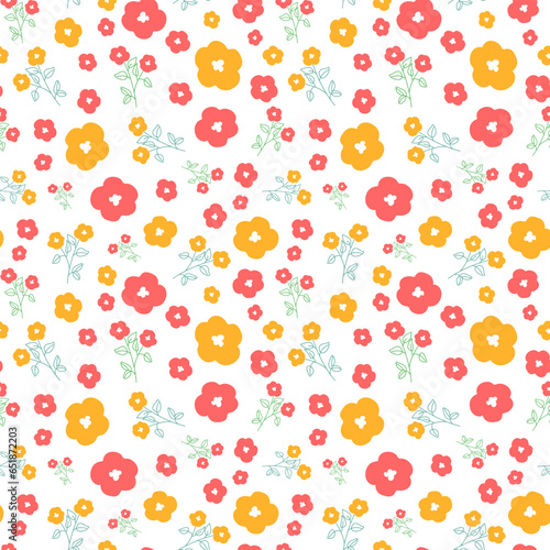 Beautiful seamless floral pattern vector