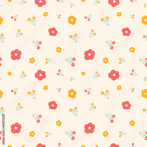 Abstract floral seamless pattern design vector